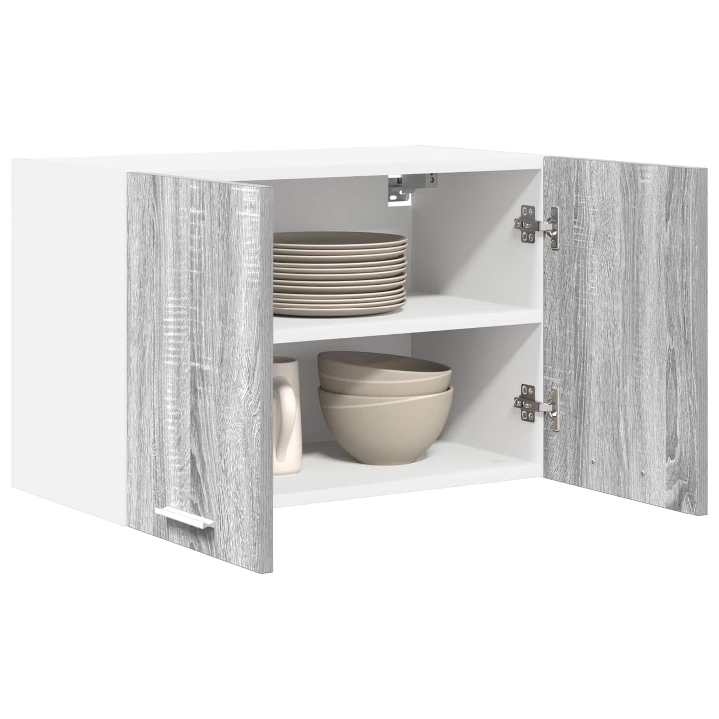 Hanging Cabinet 2 pcs Grey Sonoma and White 60 x 31 x 40 cm