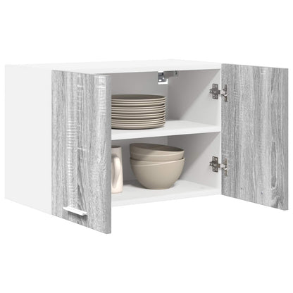 Hanging Cabinet 2 pcs Grey Sonoma and White 60 x 31 x 40 cm