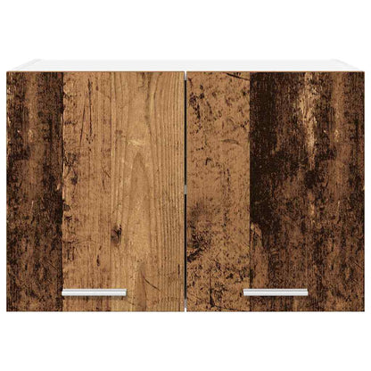 Hanging Cabinet 2 pcs Old Wood and White 60 x 31 x 40 cm