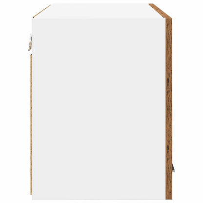 Hanging Cabinet 2 pcs Old Wood and White 60 x 31 x 40 cm