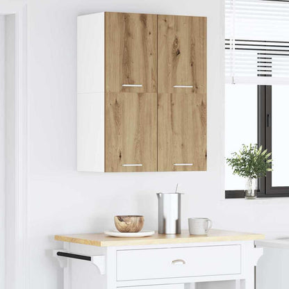 Hanging Cabinet 2 pcs Artisan Oak and White 60 x 31 x 40 cm
