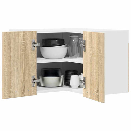 Hanging Cabinet Sonoma Oak and White 57 x 57 x 40 cm