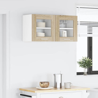 Hanging Cabinet with Storage 2 pcs Sonoma Oak 40 x 31 x 40 cm