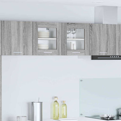 Hanging Cabinet with Storage 2 pcs Grey Sonoma 40 x 31 x 40 cm