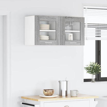 Hanging Cabinet with Storage 2 pcs Grey Sonoma 40 x 31 x 40 cm