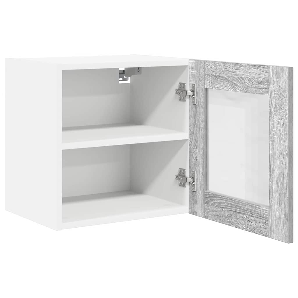 Hanging Cabinet with Storage 2 pcs Grey Sonoma 40 x 31 x 40 cm
