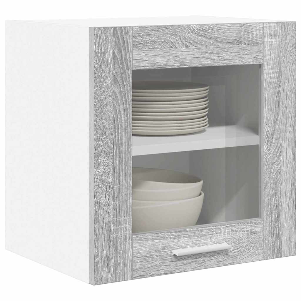 Hanging Cabinet with Storage 2 pcs Grey Sonoma 40 x 31 x 40 cm
