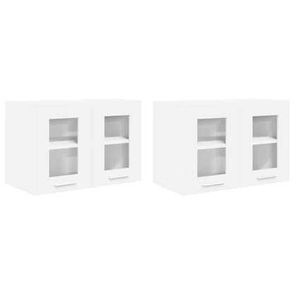 Hanging Cabinet 2 pcs White 60 x 31 x 40 cm Engineered Wood