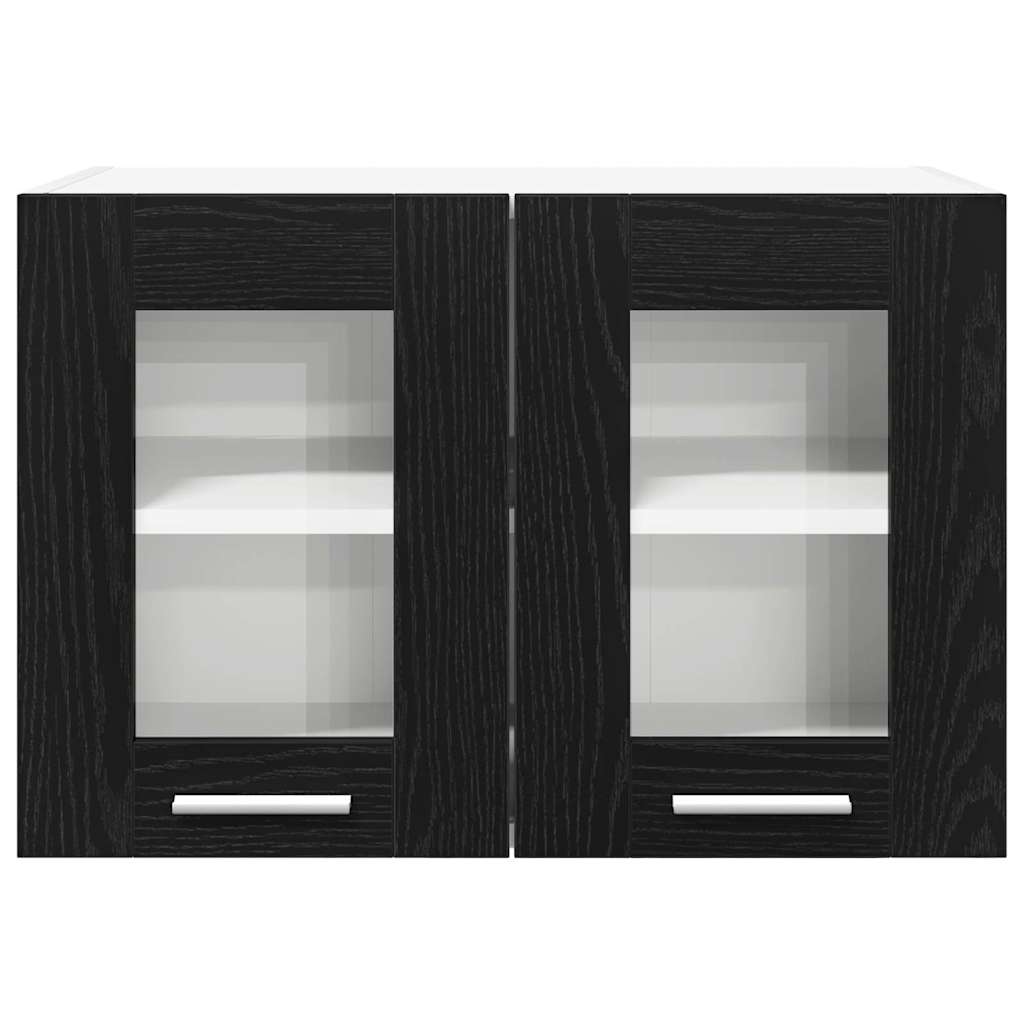 Hanging Cabinet 2 pcs Black Oak 60 x 31 x 40 cm Engineered Wood