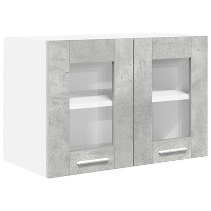Hanging Cabinet with Door 2 pcs Concrete Grey 60 x 31 x 40 cm