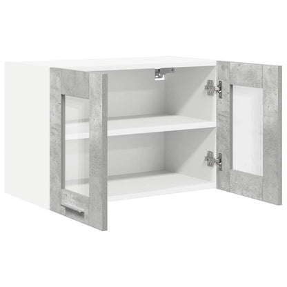 Hanging Cabinet with Door 2 pcs Concrete Grey 60 x 31 x 40 cm