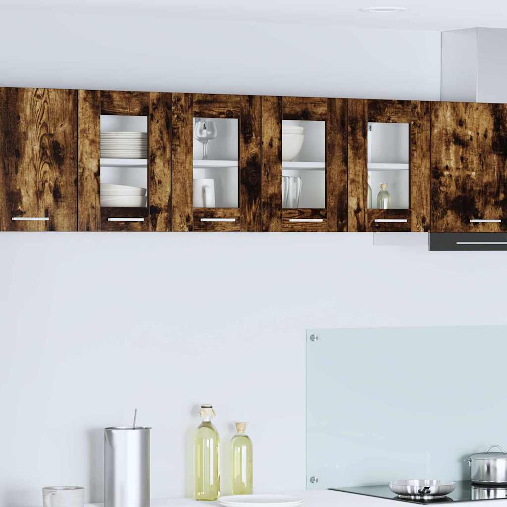 Hanging Cabinet with Storage 2 pcs Smoked Oak 60 x 31 x 40 cm