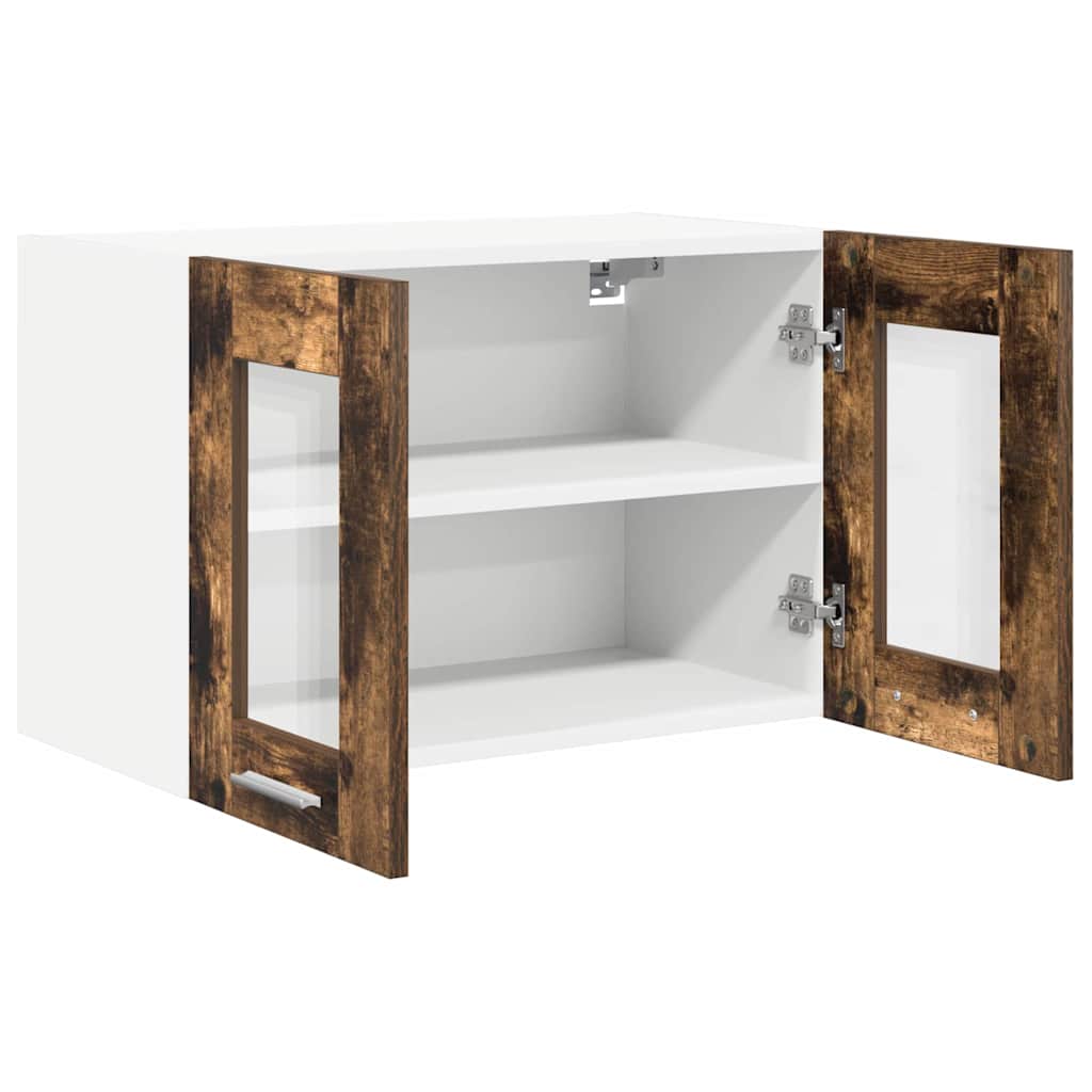 Hanging Cabinet with Storage 2 pcs Smoked Oak 60 x 31 x 40 cm