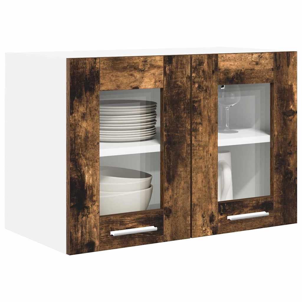 Hanging Cabinet with Storage 2 pcs Smoked Oak 60 x 31 x 40 cm