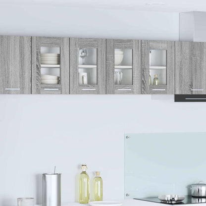 Hanging Cabinet with Storage 2 pcs Grey Sonoma 60 x 31 x 40 cm