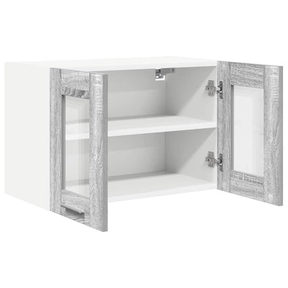 Hanging Cabinet with Storage 2 pcs Grey Sonoma 60 x 31 x 40 cm
