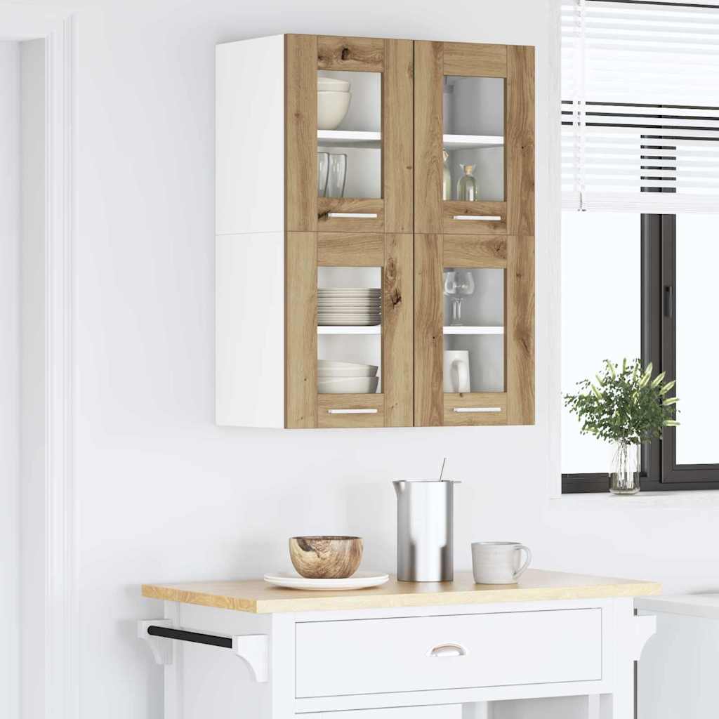 Hanging Cabinet Riga 2 pcs Artisan Oak 60 x 31 x 40 cm