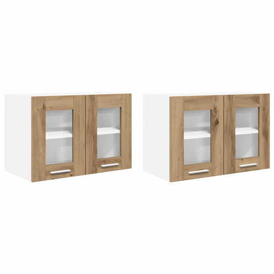 Hanging Cabinet 2 pcs Artisan Oak Engineered Wood