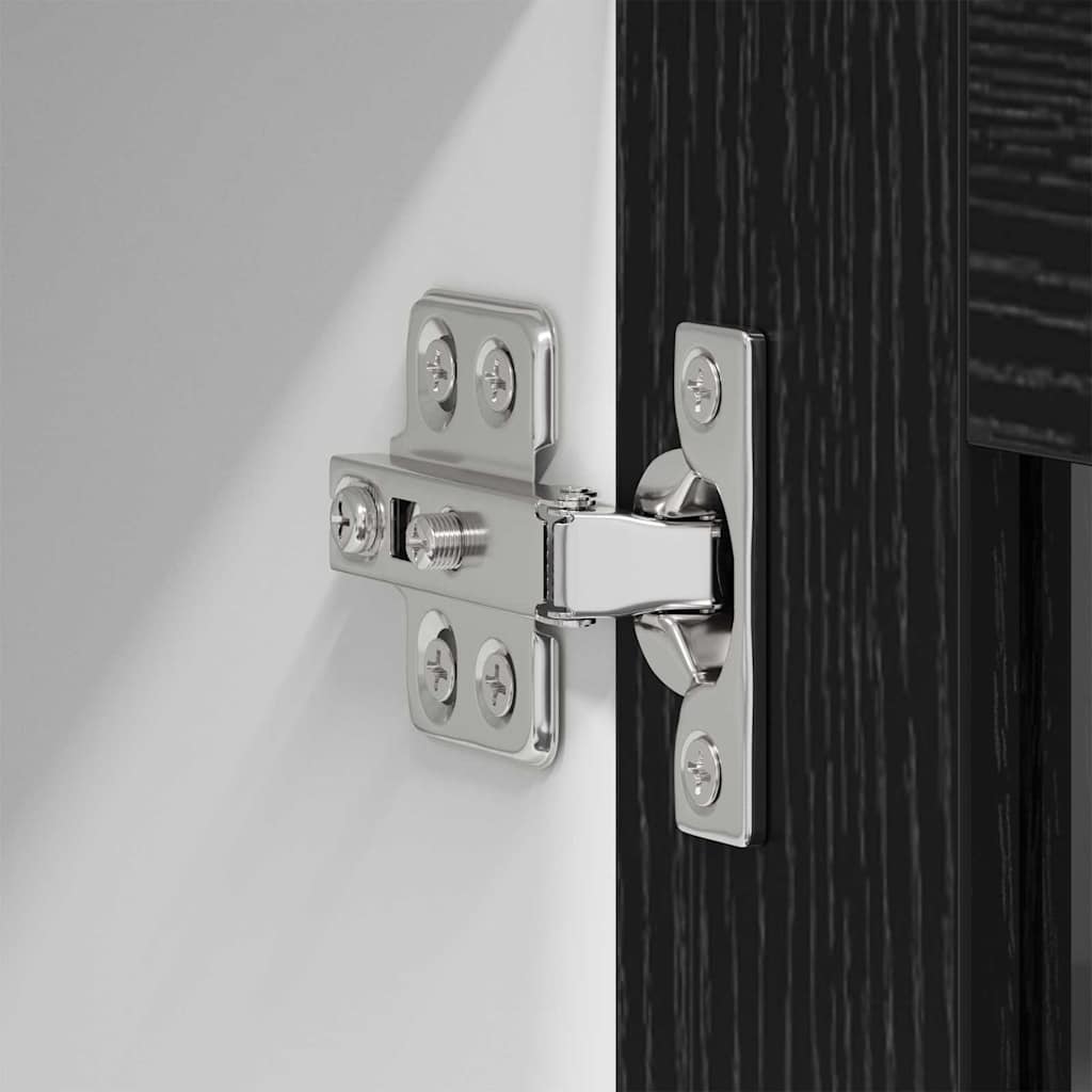 Hanging Cabinet Black Oak and White 80 x 31 x 40 cm