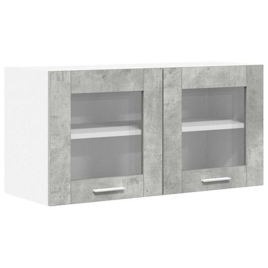 Hanging Cabinet Concrete Grey and White 80 x 31 x 40 cm
