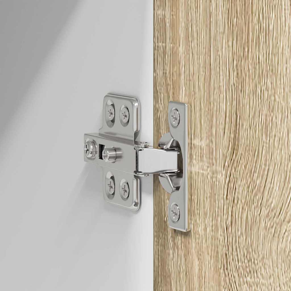 Hanging Cabinet Sonoma Oak and White 30 x 31 x 80 cm