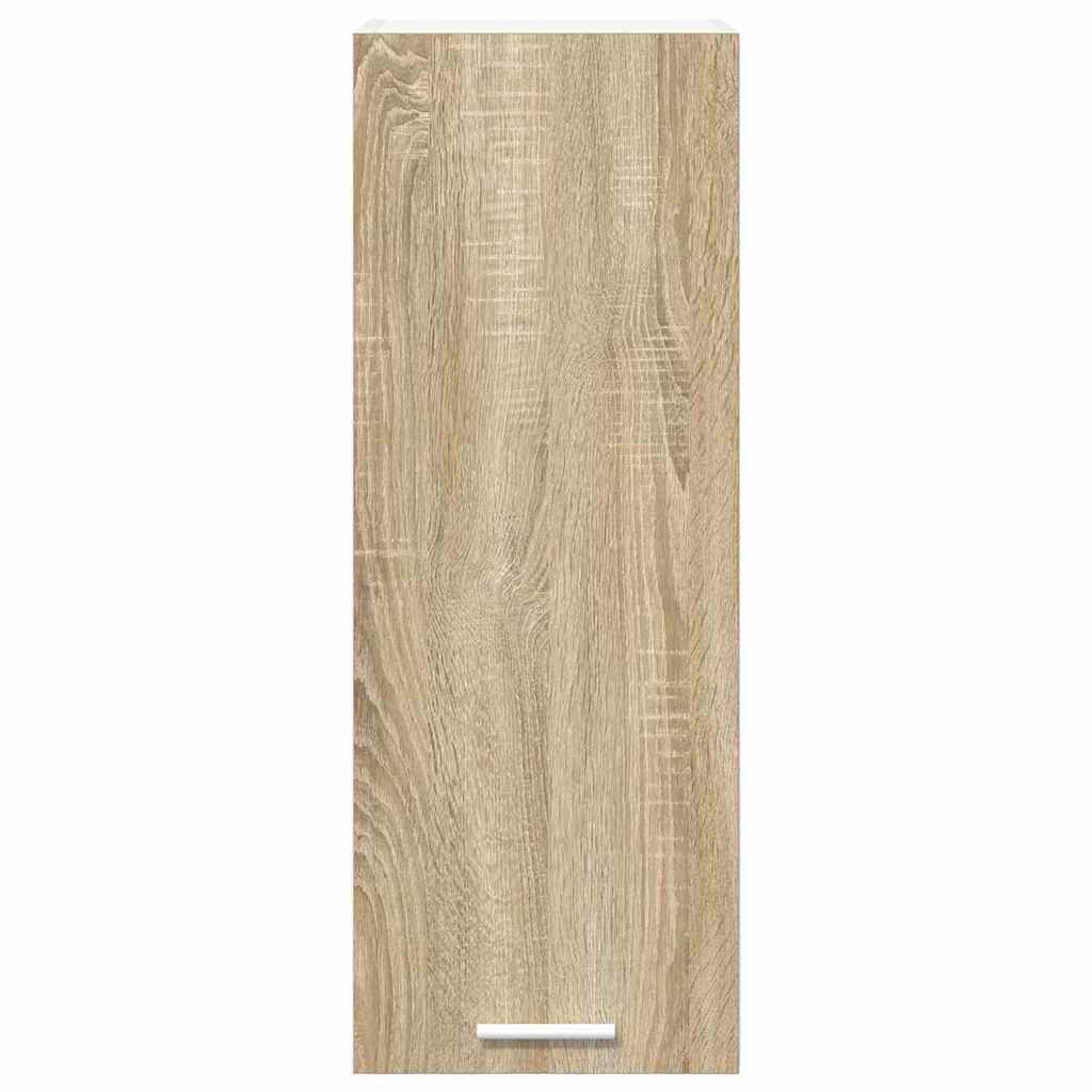 Hanging Cabinet Sonoma Oak and White 30 x 31 x 80 cm