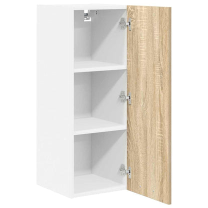 Hanging Cabinet 2 pcs Sonoma Oak and White 30 x 31 x 80 cm