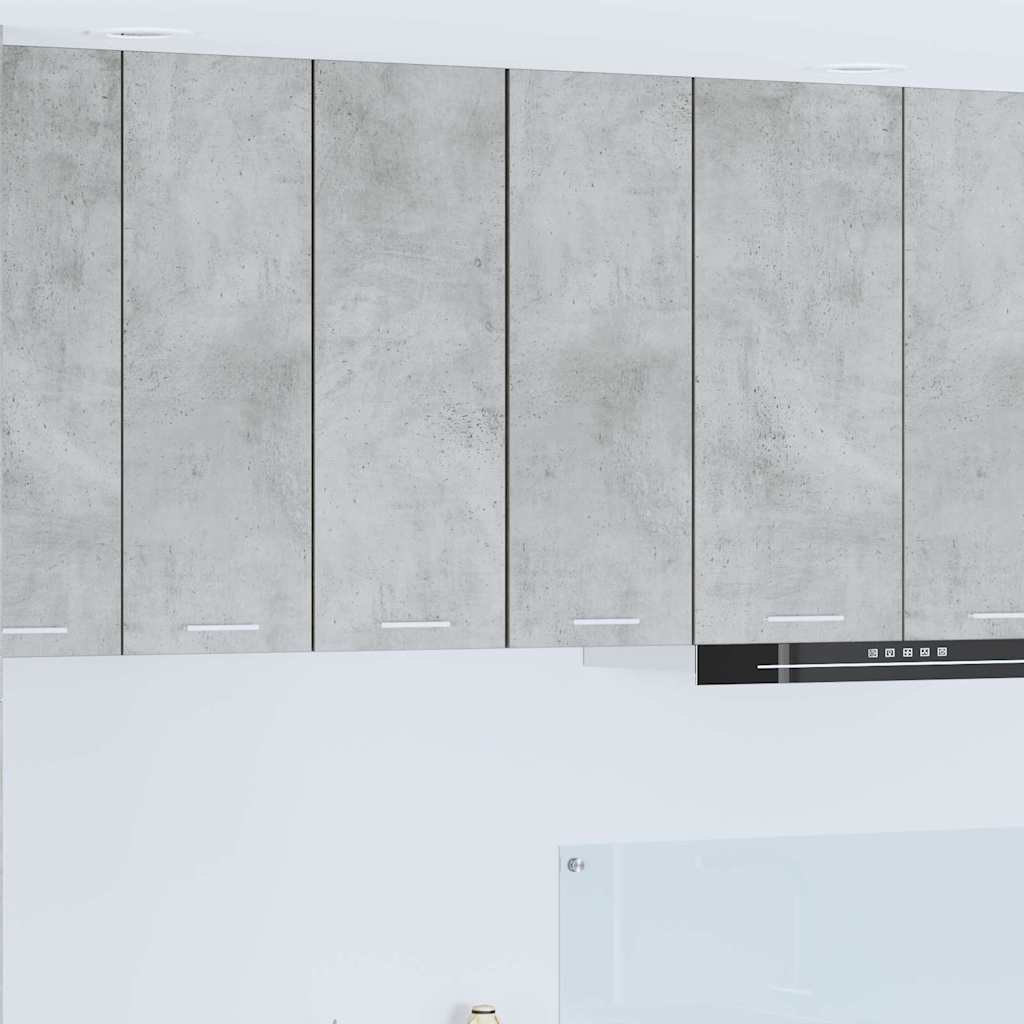 Hanging Cabinet 2 pcs Concrete Grey and White 30 x 31 x 80 cm