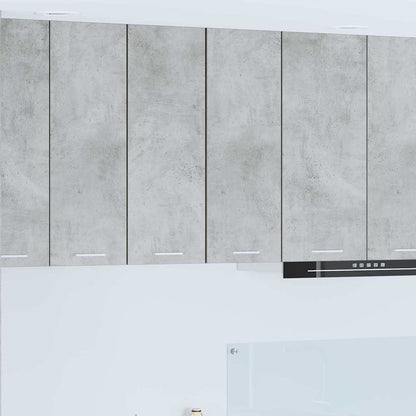 Hanging Cabinet 2 pcs Concrete Grey and White 30 x 31 x 80 cm