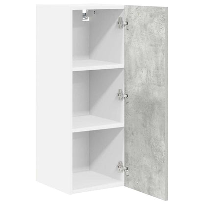Hanging Cabinet 2 pcs Concrete Grey and White 30 x 31 x 80 cm