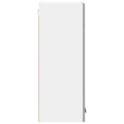 Hanging Cabinet 2 pcs Concrete Grey and White 30 x 31 x 80 cm