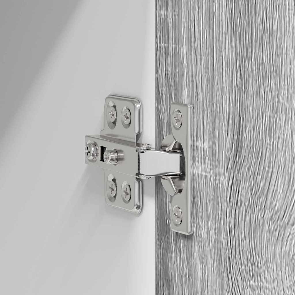 Hanging Cabinet with Door Grey Sonoma and White 30 x 31 x 80 cm
