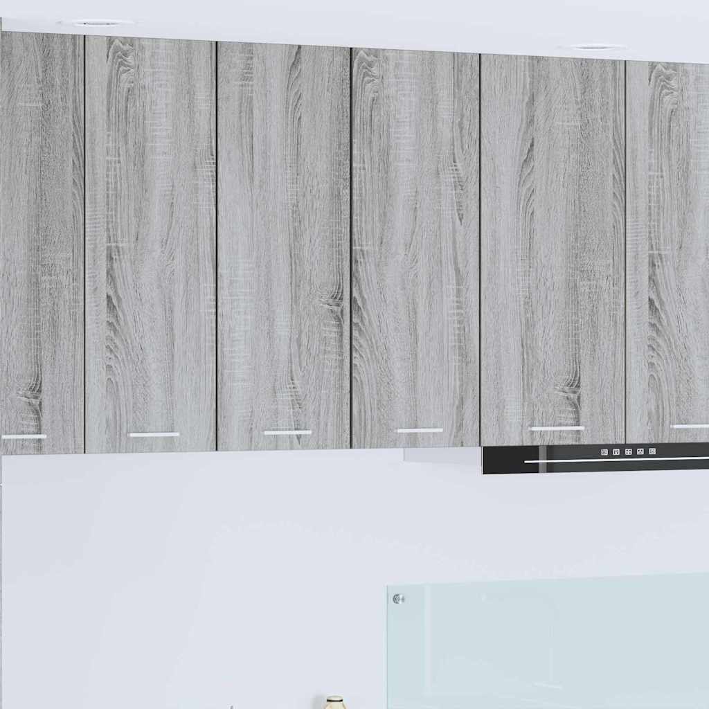 Hanging Cabinet 2 pcs Grey Sonoma and White 30 x 31 x 80 cm