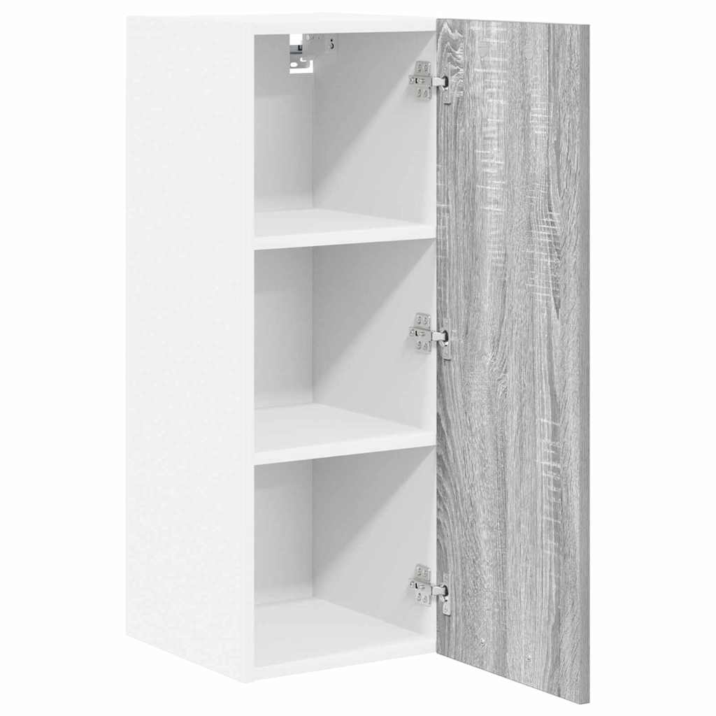 Hanging Cabinet 2 pcs Grey Sonoma and White 30 x 31 x 80 cm