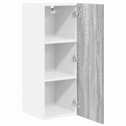Hanging Cabinet 2 pcs Grey Sonoma and White 30 x 31 x 80 cm