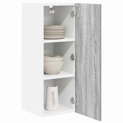Hanging Cabinet 2 pcs Grey Sonoma and White 30 x 31 x 80 cm