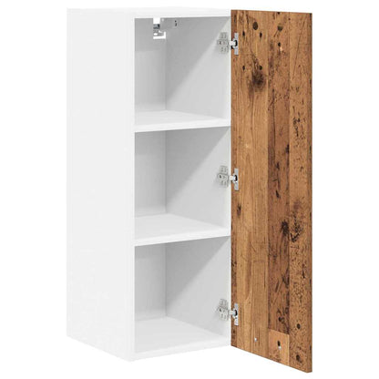 Hanging Cabinet 2 pcs Old Wood and White 30 x 31 x 80 cm