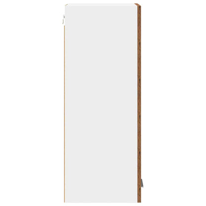 Hanging Cabinet 2 pcs Old Wood and White 30 x 31 x 80 cm