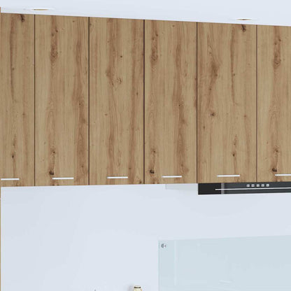 Hanging Cabinet 2 pcs Artisan Oak and White 30 x 31 x 80 cm