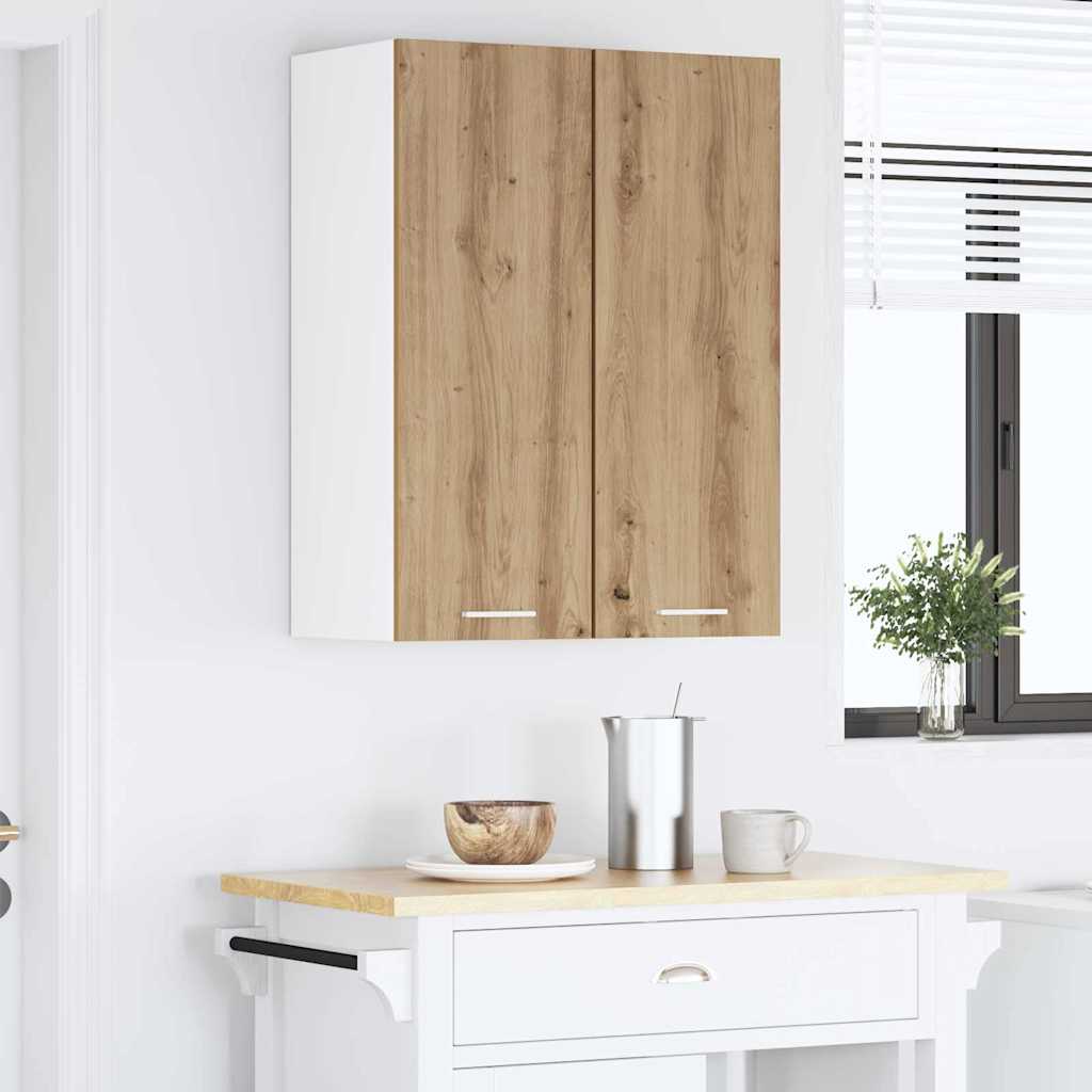 Hanging Cabinet 2 pcs Artisan Oak and White 30 x 31 x 80 cm