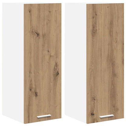 Hanging Cabinet 2 pcs Artisan Oak and White 30 x 31 x 80 cm