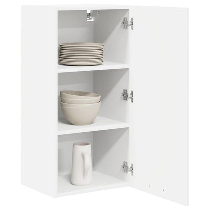 Hanging Cabinet with Door White 40 x 31 x 80 cm Engineered Wood