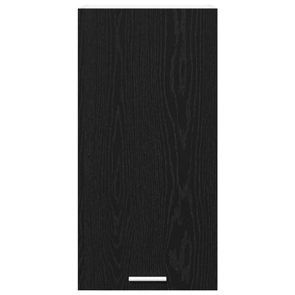 Hanging Cabinet Riga Black Oak and White 40 x 31 x 80 cm
