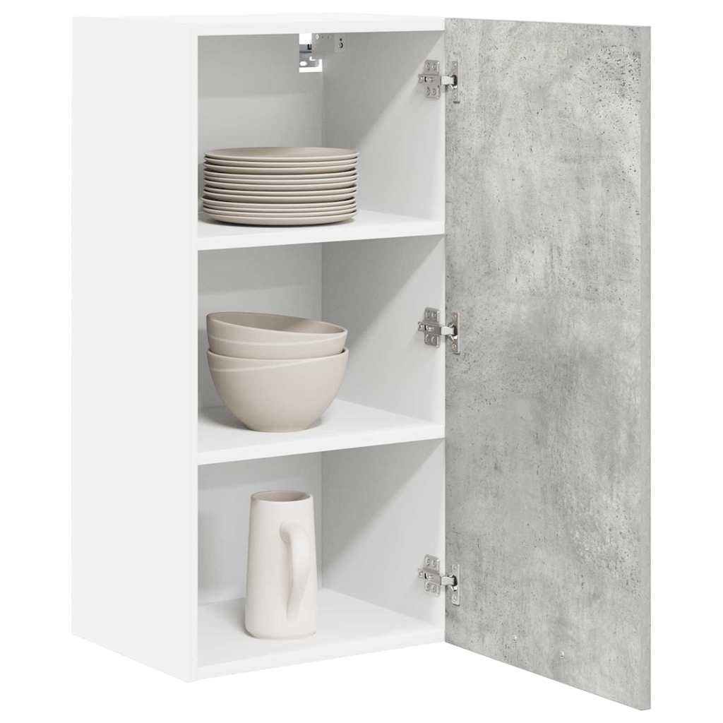 Hanging Cabinet Concrete Grey and White 40 x 31 x 80 cm