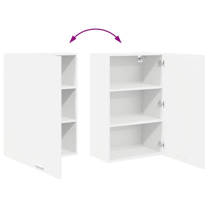 Hanging Cabinet with Door White 50 x 31 x 80 cm Engineered Wood