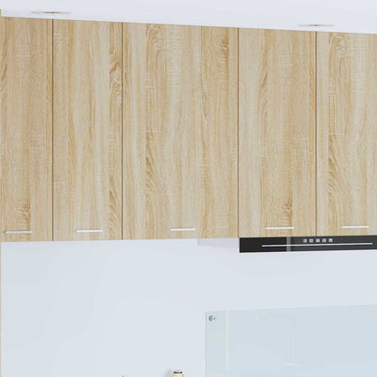 Hanging Cabinet with Door Sonoma Oak and White 50 x 31 x 80 cm