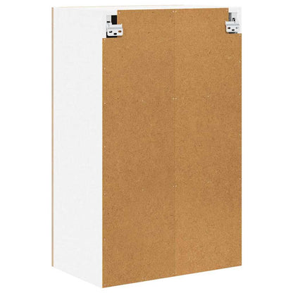 Hanging Cabinet with Door Sonoma Oak and White 50 x 31 x 80 cm