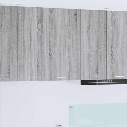 Hanging Cabinet with Door Grey Sonoma and White 50 x 31 x 80 cm