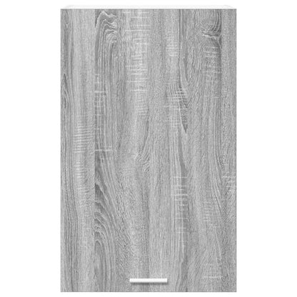 Hanging Cabinet with Door Grey Sonoma and White 50 x 31 x 80 cm