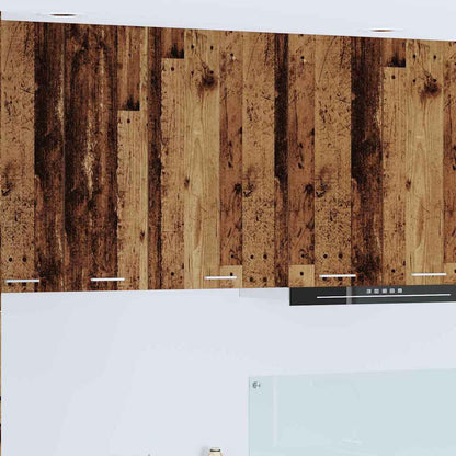 Hanging Cabinet with Storage Old Wood and White 50 x 31 x 80 cm